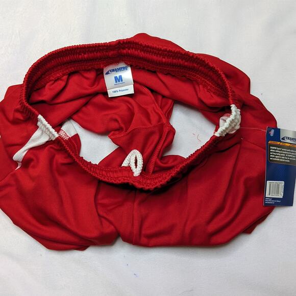 Champro Mens Soccer Shorts Medium Red White Athletic Performance Workout NWT - Picture 4 of 4